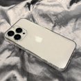 thumbnail image 1 of Luxury Plating Square Frame Clear Phone Case For iPhone 13 12 11 14 Pro Max Mini X XS XR 7 8 Plus SE3 Transparent TPU Soft Cover, 1 of 5