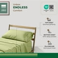 thumbnail image 3 of THREAD SPREAD 100% Organic Cotton Sheets Twin Sheets - Percale Weave Cotton Sheets Twin Size (3 PC, Sage Green), Soft Cooling Hotel Sheet Set, 3 of 7