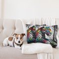 thumbnail image 4 of Ambesonne Leopard Throw Pillow Cover 2 Pack, Rainbow Cat in Greyscale, 16", Grey Multicolor, 4 of 7