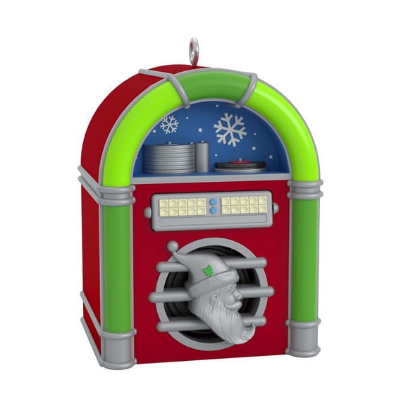 Hallmark Mini Junior Jukebox Musical Multi-color Plastic Decorative Accent Ornament, 1.24"