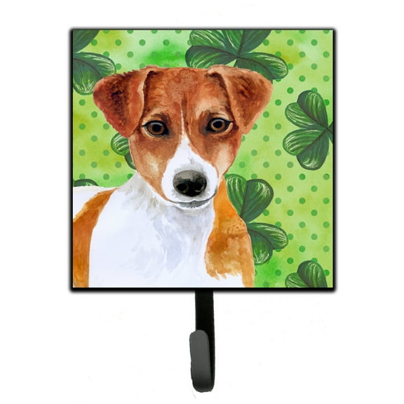 Jack Russell Terrier St Patricks Leash or Key Holder Green
