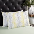 thumbnail image 4 of Yellow Gray Throw Pillow Covers, Pastoral Botanical Branch Aesthetics Soft Breathable Pillow Cases with Invisible Zipper for Sleeping, Standard Pillowcases for Couch Bed Sofa Chair 20x26 Inches, 4 of 6