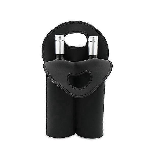 Wine Champagne Bottle Bag Double-bottle Insulated Neoprene Tote Carrier Beer Water Cans Bottle Drinks Carrying Bag