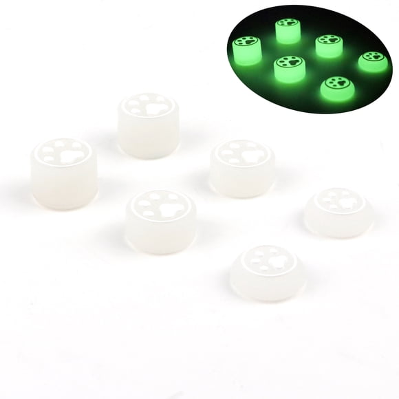 6 unidades de tapas luminosas de silicona para los joysticks de los mandos PS4/PS5/Xbox/Switch Pro. Protector de joystick con efecto fluorescente