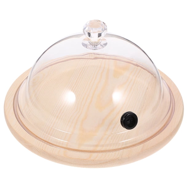 1 juego de tapa protectora con base para alimentos, cubierta de cúpula de plástico reutilizable para platos, cubierta de cúpula para exhibición