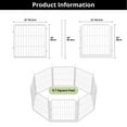 thumbnail image 3 of SunsGrove Decorative Garden Fence with Gate 24 in(H) x 14.8 ft(L) 8 Panels, Heavy Duty Metal Animal Barrier for Dog and Rabbit, Outdoor Fencing, Easy Set Up, White, 3 of 10