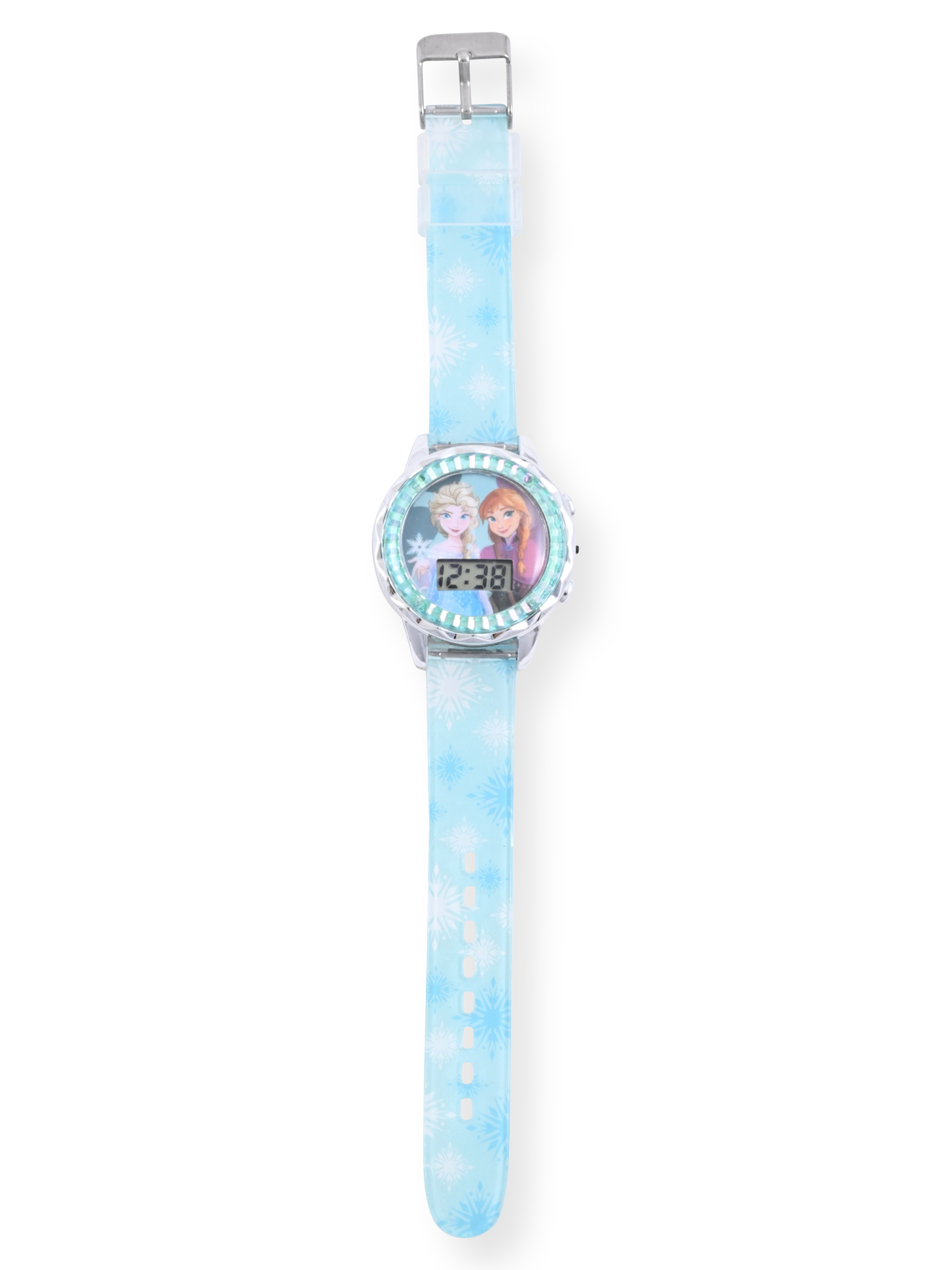 Disney Frozen Girl's Flashing LCD Blue Glitter Silicone Watch & Matching Bracelets 3 Piece Set - image 3 of 6