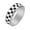 8mm Silver, variant on Stainless Steel Checkered Fidget Ring for Adults Black White Checkerboard Spinner Ring for Anxiety Relief 6mm Gold Size 7
