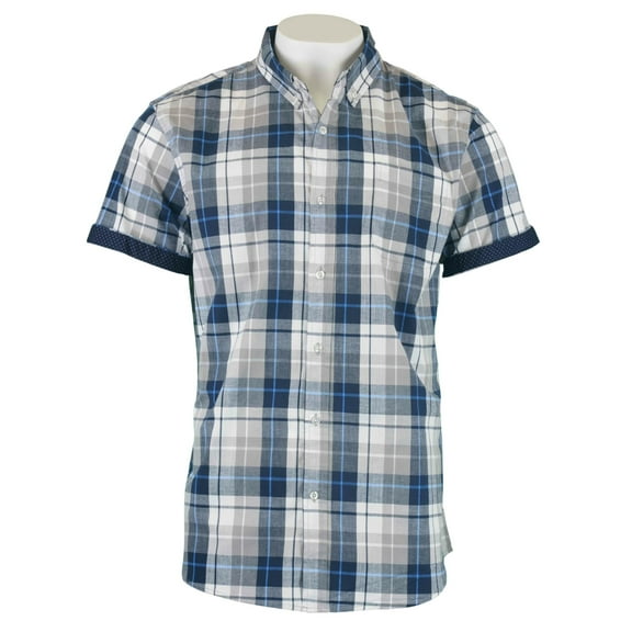 Lee. Men's Short Sleeve Woven Shirt (Black Iris, X-Large)