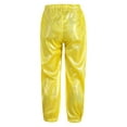 thumbnail image 2 of Yruioon Kids Shiny Metallic Harem Pants Boys Girls Jazz Hip Hop Dance Costumes Street Dancing Bottoms Gold 140, 2 of 7