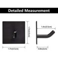 thumbnail image 4 of Ganchos de pared adhesivos de alta resistencia, gancho multifuncional para entornos húmedos o secos, ganchos de baño de acero inoxidable con diseño moderno (paquete de 6), 4 of 7