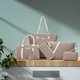thumbnail image 1 of Conjunto de bolso de mano para mujer, 6 uds., tipo bandolera, cartera de mano, estuche para llaves, bolso de compras (Beige), 1 of 9