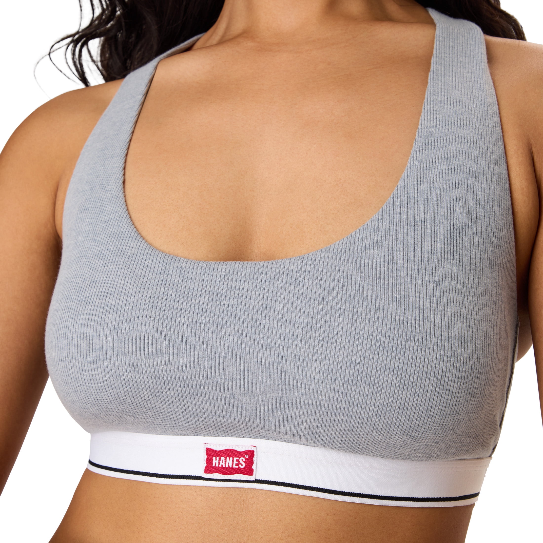 Hanes Racerback Bra, Originals Wireless Cotton Sports Bra