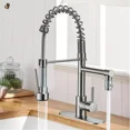 thumbnail image 4 of Senlesen Brushed Nickel Kitchen Sink Faucet Pull Down Spray Tap W/Plate, 4 of 18