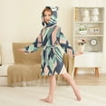 thumbnail image 4 of FORMRS Niños Bathrobe Unisex Hooded Robe Soft Plush Pajamas Sleepwear, Size 4-6T, Isometric Pink, 4 of 7