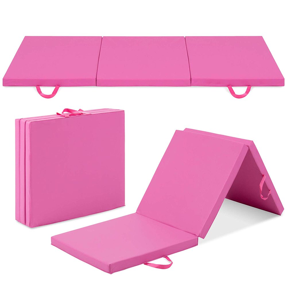 Fitit 2 In. Thick TriFold Folding Exercise Mat with Carrying Handles