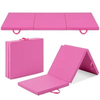2″ Thick Tri-Fold Folding Exercise Mat with Carrying Handles for MMA, Gymnastics and Home Gym Protective Flooring