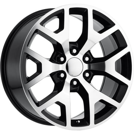 REV Wheels 586MB-2298328 586 Series- 22x9 - 6.1 bs - 6x5.5/6x139.7 -Black/Machined Lip