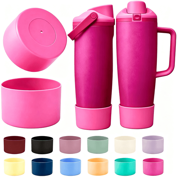 NORIZF 2Pcs Silicone Boot for Black Cherry 30Oz & 40Oz Bottles & Tumblers, Anti-Slip Protective Sleeve Silicone Tumbler Boot