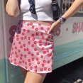 thumbnail image 1 of Falda Cruzada a la Cadera Falda casual estampada Falda mini de cintura alta Faldas cortas para mujer (Rosa S) Cgtredaw para Mujer Rosa T XL, 1 of 9