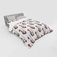 thumbnail image 2 of Ambesonne Nature Bedding Set 4 Pcs, Red and Orange Flowers, Queen, Red Orange Black, 2 of 2