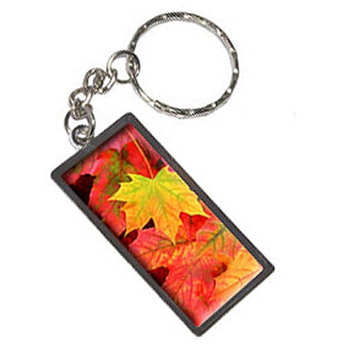 Fall Leaves Leaf Keychain Key Chain Ring Walmart Com Walmart Com