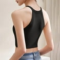thumbnail image 6 of Leesechin Women Ribbed Fitness Crop Tops with Built in Bra Yoga Tank Top Tight Fit, 6 of 6