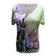 thumbnail image 3 of Puntoco Tallas grandes Mujer Manga corta Impreso Cuello en V Tops Camiseta Blusa Puntoco Puntoco-2361, 3 of 5
