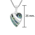 thumbnail image 5 of Passionate Cut-out Heart Abalone Shell Inlay Sterling Silver Pendant Necklace, 5 of 6