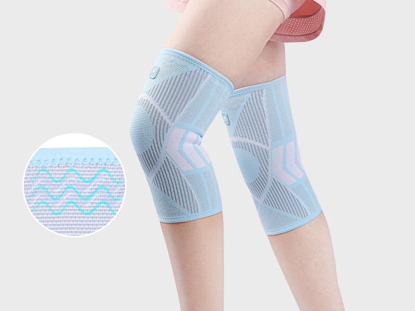 Knee Sleeve Non Slip Elastic Breathable Knee Support for Spring Summer Lightweight Comfortable Fit Running Essentials for Women Blue M