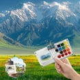 thumbnail image 3 of 2025 New Mini Watercolor Paint Set with Colours, Pocket Artist Watercolor Travel Set, Mini Paint Kit with Binder Clips Painting Tray for Painting Party, DIY and Art Painting (15 Grid 24 Color), 3 of 8