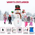 thumbnail image 3 of Muñeco de nieve inflable Kegemor 8 pies para decoración navideña exterior, 3 of 6