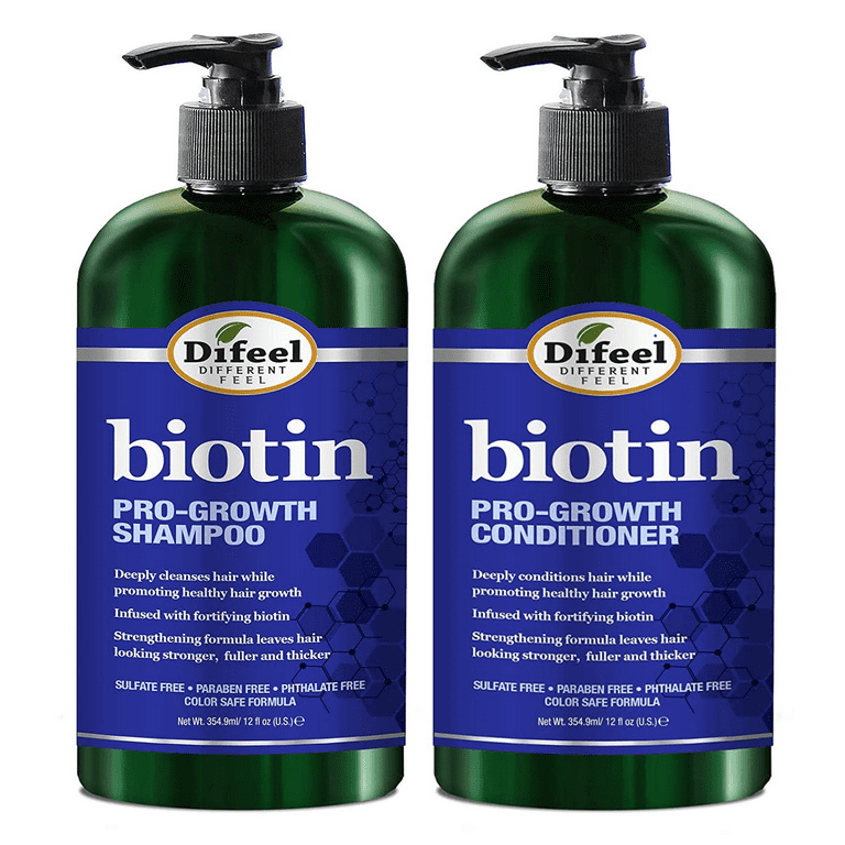 Difeel Biotin Pro-Growth Hair Shampoo and Conditioning Kit 2x12 fl oz -  Walmart.com