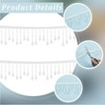 thumbnail image 5 of 1 set 2 Yards Bead Tassel Ribbon 2.4 Inch White Beaded Fringe Trim Irregular Edging Trimming Applique Fringe with Hanging Resin Bead for DIY Sewing Crafts Curtain Clothing Home Decor, 5 of 8