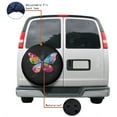 thumbnail image 4 of KAKALAD Colorful butterfly print Spare Tire Cover Wheel Protectors Weatherproof Universal Vehicle Dust-Proof for Trailer Rv SUV Truck Camper Travel Trailer Accessories 17 Inch, 4 of 6