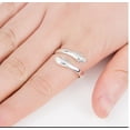 thumbnail image 3 of Vintage Hug Ring Environmental Protection White Copper Lightweight Design Thin Band Ring for Women and Men Anniversary Ring Promise Ring, 3 of 6