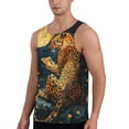 thumbnail image 2 of Gukieu Leopard Reading Tarot Cards Print Men's Quick Dry Fitness Vest, Round Neck Sleeveless Fitness Bodybuilding Top-XX-Large, 2 of 7