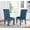 Blue, variant on Set of 2 Tufted Dining Chairs with Wood Frame, Armless High Back for Kitchen, Gray