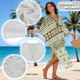 thumbnail image 6 of Xoenoiee Abstract Geometry Polka Dots Striped Pattern Women Kaftan Dresses Plus Size Swimsuit Coverup 2026 Summer Batwing Sleeve Bathing Suit V Neck Caftan Loungewear Beach Dress, 6 of 7