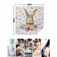 thumbnail image 4 of Bunny Easter Cloth Napkins Set of 4 Reusable Dinner Napkins, Spring Floral Pastoral Wooden Cocktail Napkin Washable Table Napkins for Wedding/Holiday Party/Baby Shower 20"x20", 4 of 7