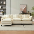 thumbnail image 7 of Relaxation Cloud Couch: 112" Modular Sectional Sofa with Ottoman, 3-Piece Living Room Furniture Set, Soft Chenille Fabric, Customizable Layout, 7 of 7