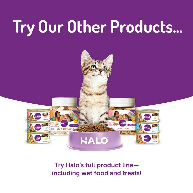Halo Purely For Pets Spot s Stew Indoor Formula Wild Salmon Dry Cat Food 3 Lb