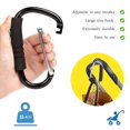 thumbnail image 3 of Ganchos para cochecito Funbliss, paquete de 2 prácticos clips organizadores para bolsa de pañales, gran juego de ganchos para ropa, bolso, comestibles, mamá caminando o de compras (negro) Ormromra WMZL-1829, 3 of 7