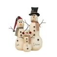thumbnail image 2 of YOHAVEN Christmas Snowman Family of Three Doll with Hat Scarf Holiday Figurine Festive Desktop Mantel Table Decor Winter Holiday Decoration, 2 of 9