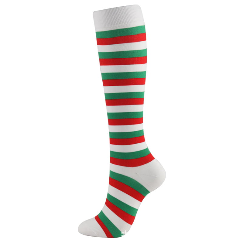 Download Christmas Printed Knee High Long Compression Socks Unisex ...