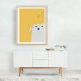 thumbnail image 3 of Cute Dog Yellow Hearts - Illustration Dog Minimalist Whimsical Animal Modern Art Humor Unframed Wall Art Print 24 x 32 inches, 3 of 4