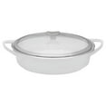 CorningWare 4Quart French White Cast Aluminum Braiser with Glass Cover