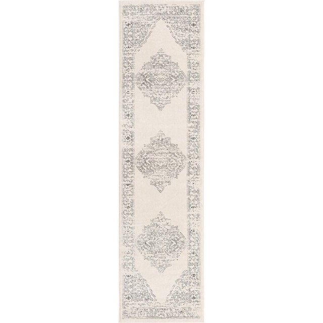 Unique Loom Isabella Intricate Design Area Rug 2' 7 x 10' Runner White/Black