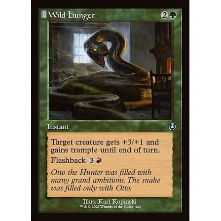 MtG Innistrad Remastered Uncommon Wild Hunger (Classic Frame FOIL) #424