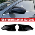 thumbnail image 5 of YeekTok Rearview Mirror Cover Trim, For Hyundai Elantra 2021 2022, Glossy Black, 5 of 7